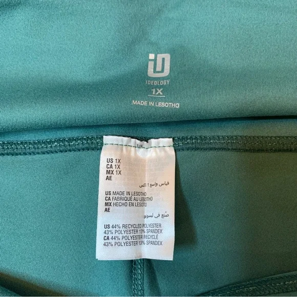 Ideology Women's crushed mint performance  compression Shorts size 1x - Picture 3 of 4